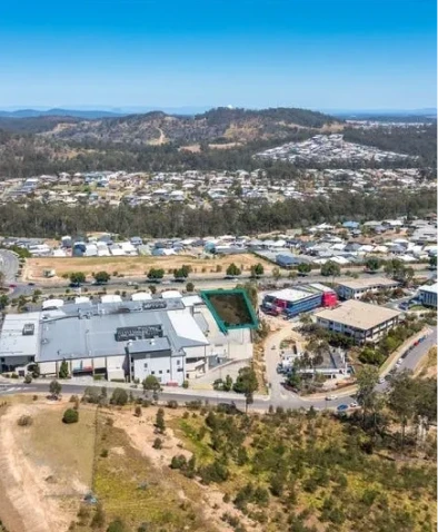 Aerial view of suburban landscape